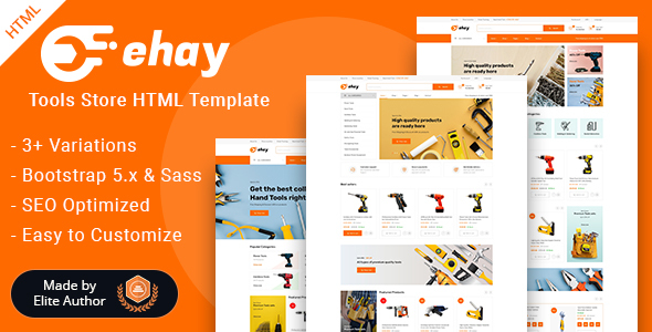 Ehay - Tools Store eCommerce HTML Template Ehay - Tools Store eCommerce HTML Template