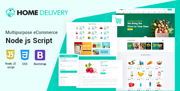 Home Delivery Ecommerce CMS Node JS Script Home Delivery Ecommerce CMS Node JS Script