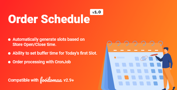 Order Schedule Module for Foodomaa Order Schedule Module for Foodomaa