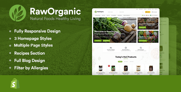 RawOrganic - Organic & Healthy Food Shopify Theme - ShareWordpress.Net