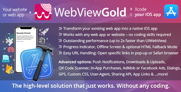 WebViewGold for iOS – WebView URL/HTML to iOS app + Push, URL Handling, APIs & much more! WebViewGold for iOS – WebView URL/HTML to iOS app + Push, URL Handling, APIs & much more!