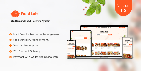 FoodLab - On demand Food Delivery System FoodLab - On demand Food Delivery System