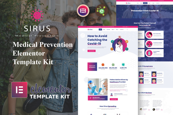 Sirus - Medical Prevention Elementor Template Kit - ShareWordpress.Net