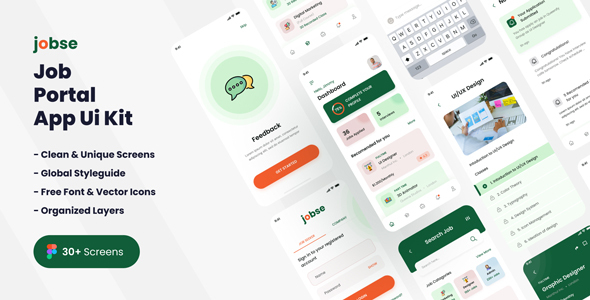 Jobse - Job Portal App Figma UI Template - ShareWordpress.Net