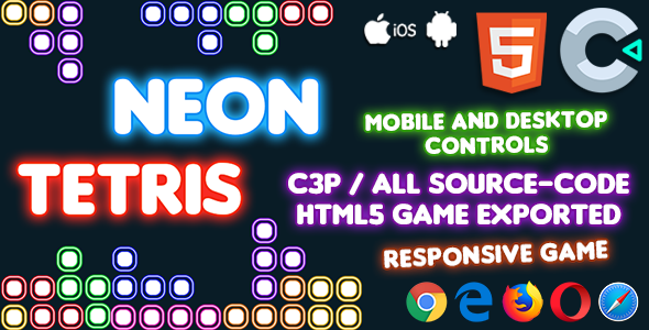 Neon Tetris HTML5 Game - With Construct 3 All Source-code Neon Tetris HTML5 Game - With Construct 3 All Source-code