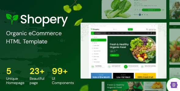 Shopery - Grocery eCommerce HTML Template