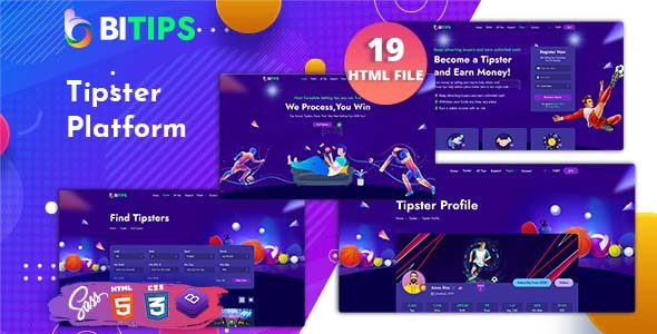 Bitips - Prediction Tips & Tipster Platform HTML Template Bitips - Prediction Tips & Tipster Platform HTML Template