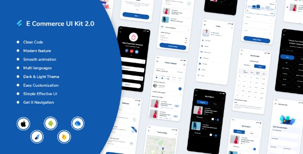 Flutter E-commerce UI Kit 2.0 supported - ShareWordpress.Net