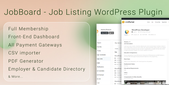 JobBoard Job Listing WordPress Plugin - ShareWordpress.Net