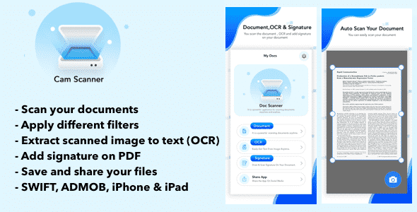 Doc Scanner - PDF Scanner Doc | SWIFT | ADMOB | READY TO SUBMIT Doc Scanner - PDF Scanner Doc | SWIFT | ADMOB | READY TO SUBMIT
