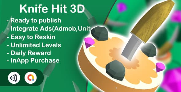 3D Knife Hit (Unity+Admob+Android+iOS) 3D Knife Hit (Unity+Admob+Android+iOS)