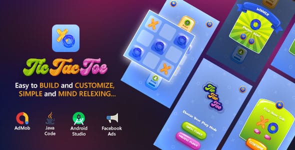 Tic Tac Toe - Simple & Mind Relaxing Game (Android + java) Tic Tac Toe - Simple & Mind Relaxing Game (Android + java)
