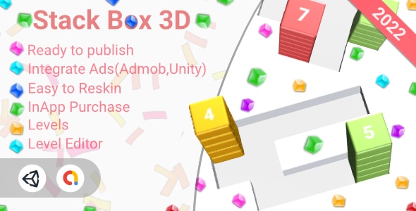 Stack Box 3D(Unity Game+Admob+iOS+Android) Stack Box 3D(Unity Game+Admob+iOS+Android)
