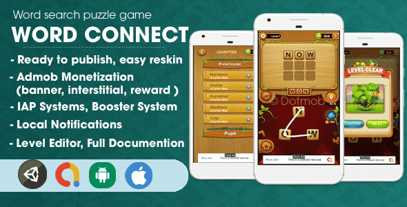 Word Connect Puzzle - Unity Template Project (Android + iOS + AdMob + Notification) Word Connect Puzzle - Unity Template Project (Android + iOS + AdMob + Notification)