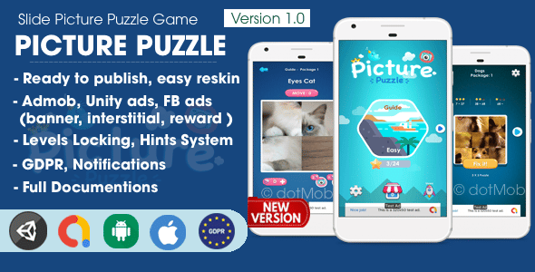 Slide Picture Puzzle - Unity Complete Project Slide Picture Puzzle - Unity Complete Project