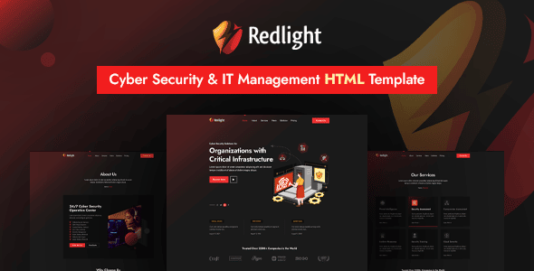 Redlight | Cyber Security & IT Management HTML Template ...