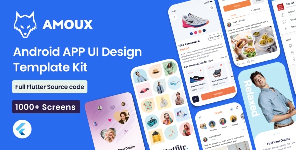Amoux - Flutter Apps UI Design Template Kit - ShareWordpress.Net