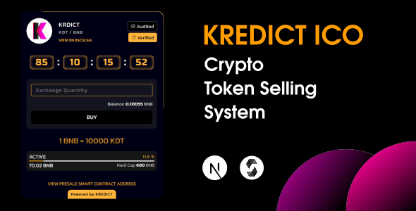 KREDICT | ICO Crypto Token Selling System KREDICT | ICO Crypto Token Selling System