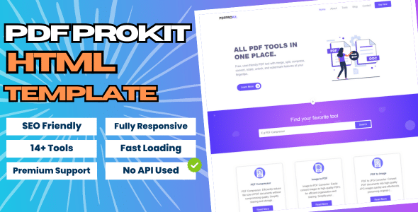 PDFPro Kit - PDF Tools HTML Template PDFPro Kit - PDF Tools HTML Template