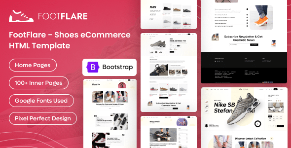 Footflare Shop & eCommerce Bootstrap HTML Template Footflare Shop & eCommerce Bootstrap HTML Template