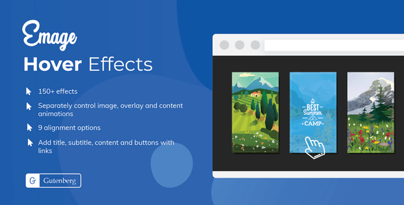 Emage - Image Hover Effects Block for Gutenberg
