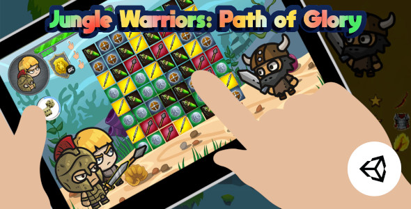 Jungle Warriors: Path of Glory | Unity Math 3 Complete Project With Admob for Android and iOS