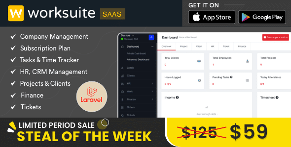 Worksuite Saas - Project Management System