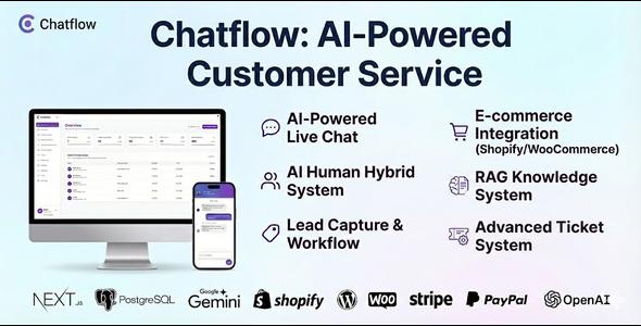 Chatflow – AI Customer Support & eCommerce Assistant (SaaS)