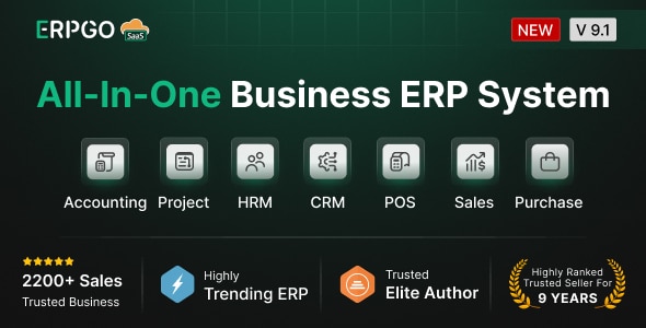 ERPGo SaaS – All-In-One Business ERP System