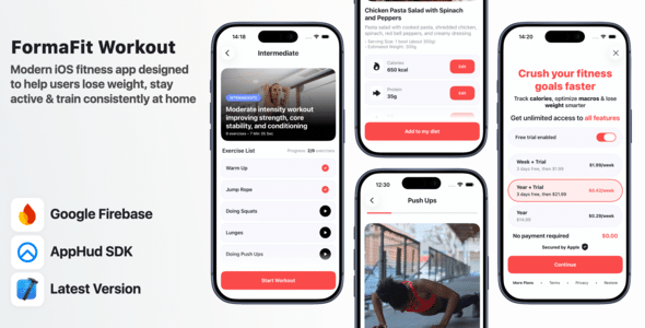FormaFit Workout - iOS App Source Code