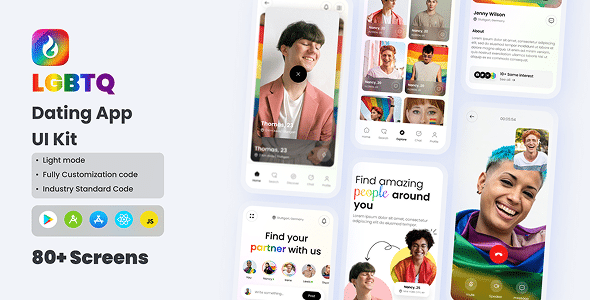 LGBTQ - Dating App React Native CLI Ui Kit