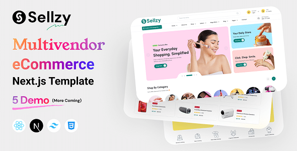 Sellzy - Multivendor eCommerce Web, Admin Dashboard Next.js Template
