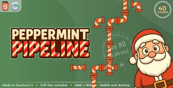 Peppermint Pipeline - HTML5 Puzzle game