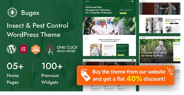 Bugex - Insect Extermination & Pest Control WordPress Theme