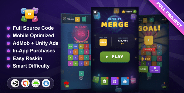 Infinity Number Merging — Unity Complete Game Template Infinity Number Merging — Unity Complete Game Template