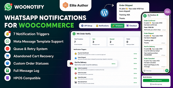 WooNotify – WooCommerce WhatsApp Notifications & AI Agent
