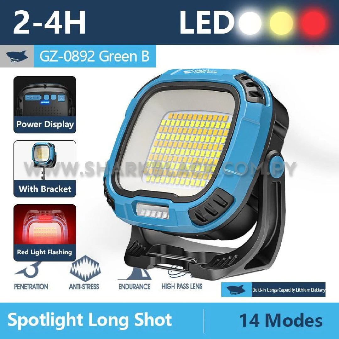 Lámpara para Camping Smiling Shark GZ-0892 LED Recargable 14 Modos