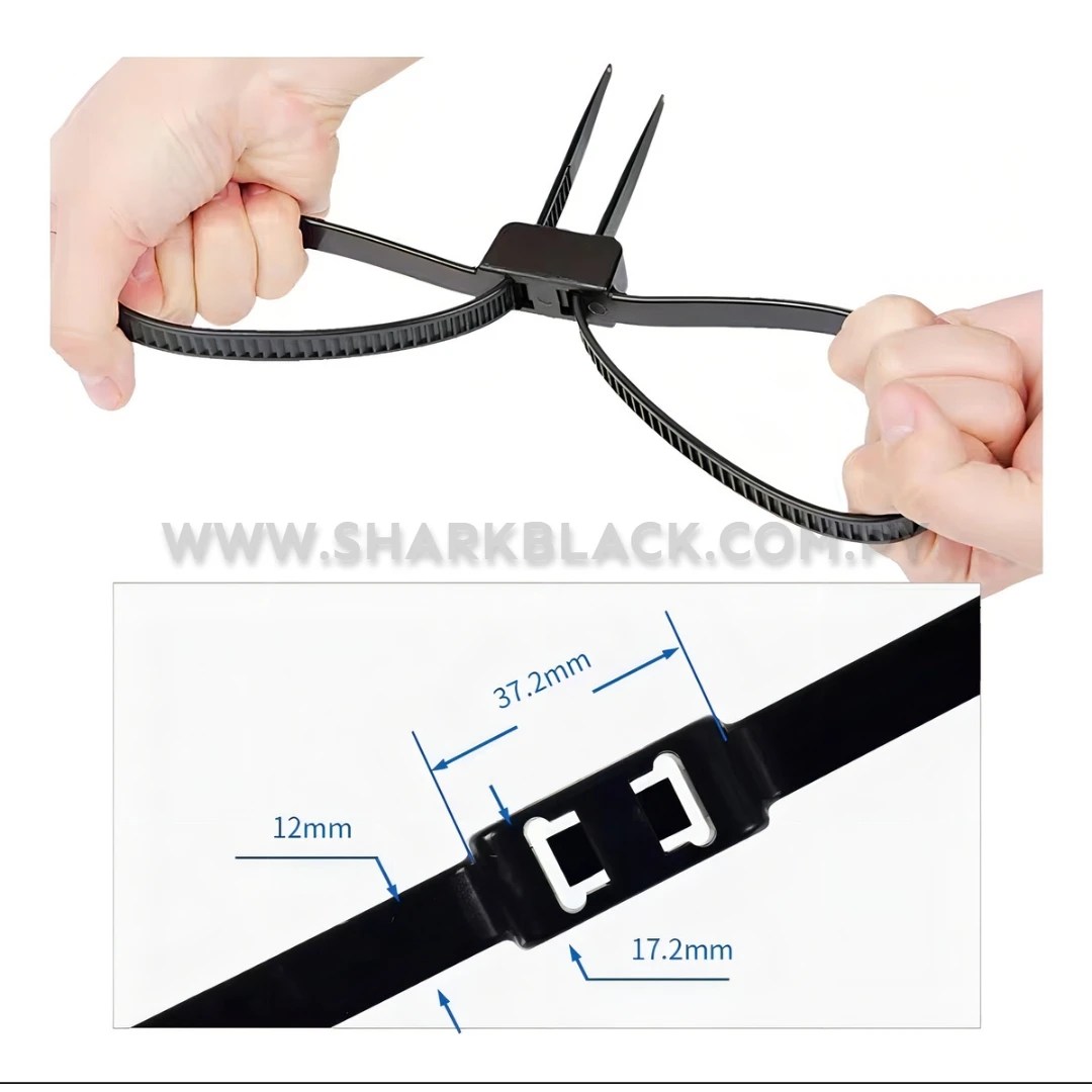 Esposas Tipo Cinta Plástica – Negras