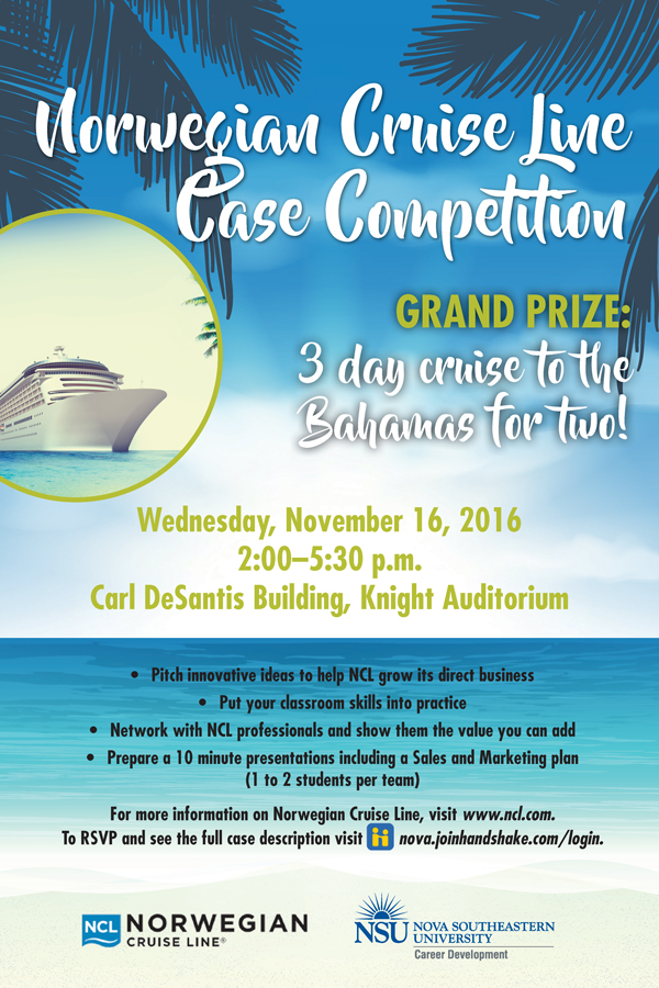 Join The Norwegian Cruise Line Case Competition Nov 16