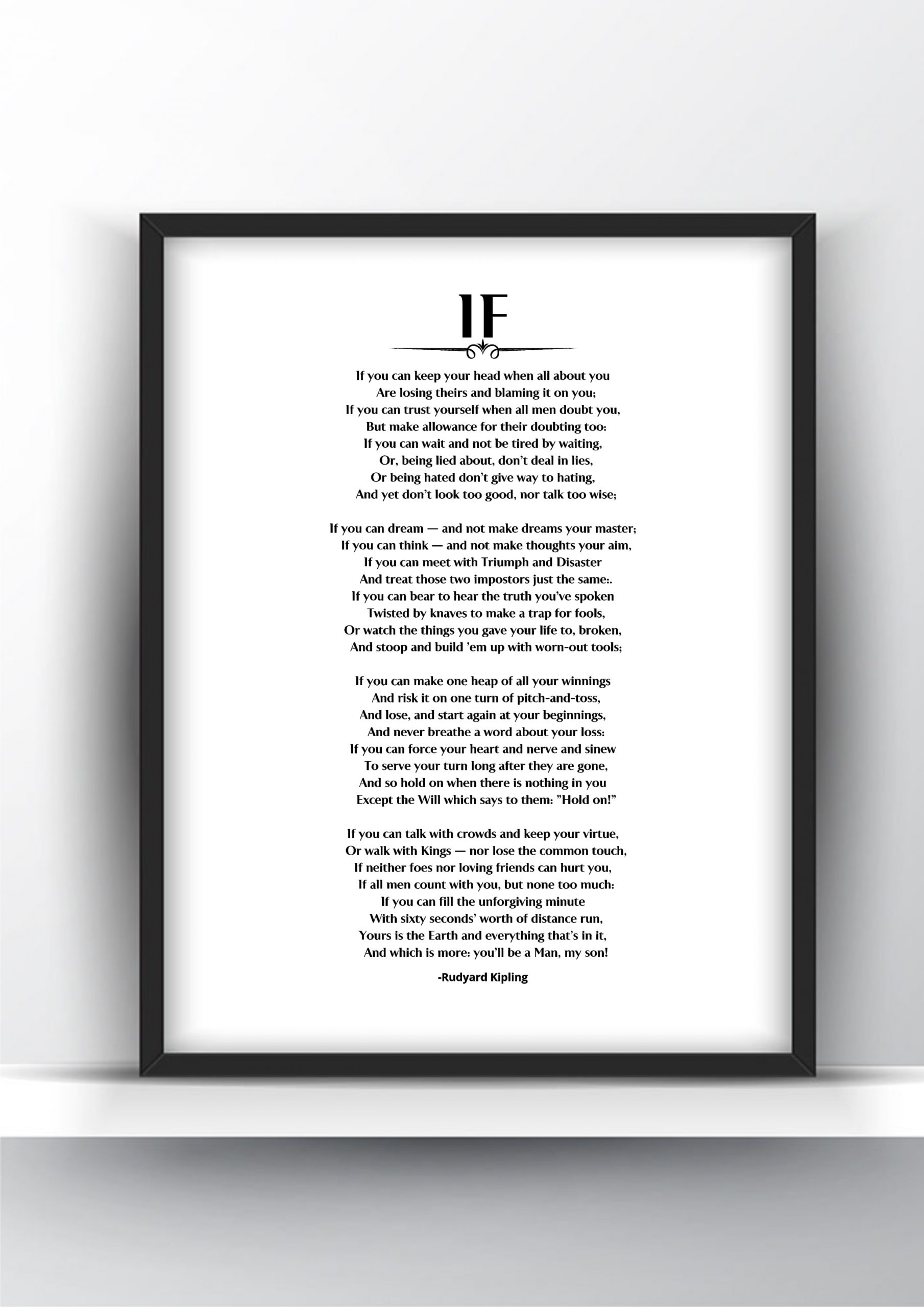 If by rudyard kipling printable and poster