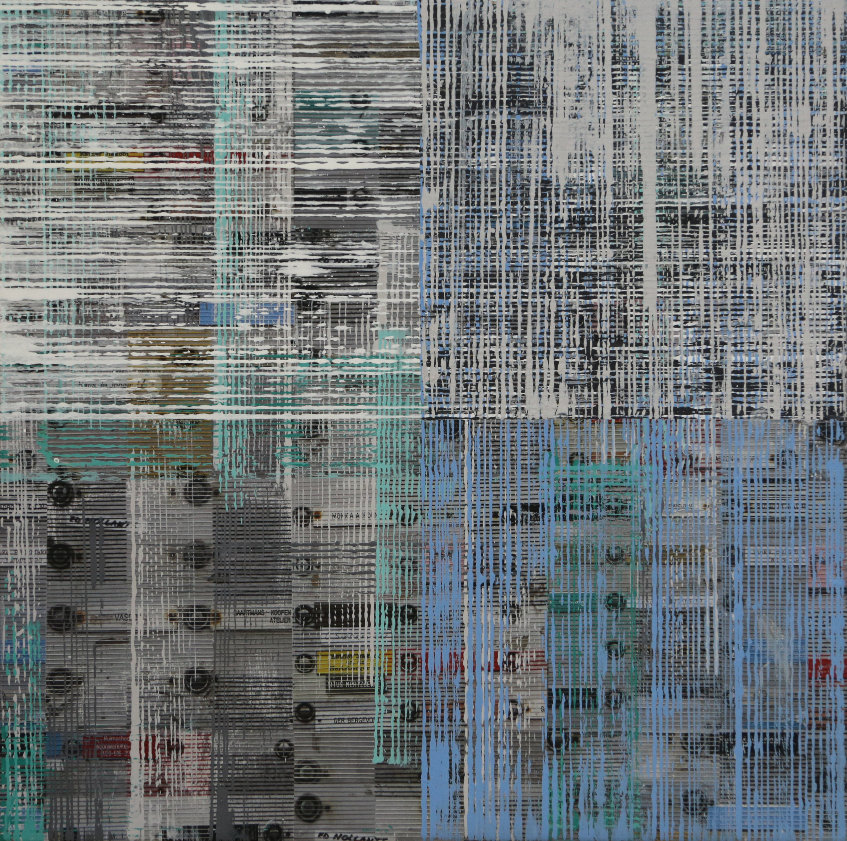 Digital print, acrylic on canvas