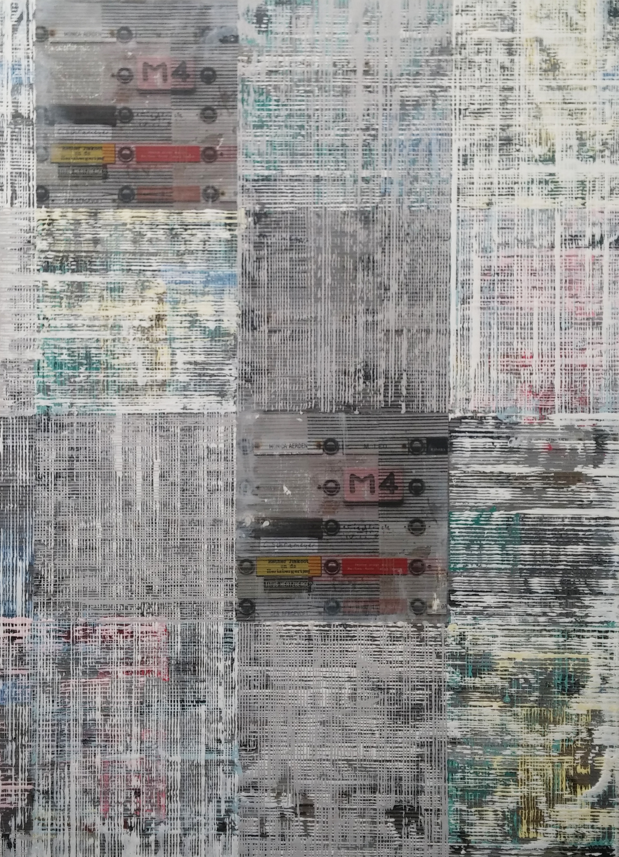 Digital print, acrylic on canvas