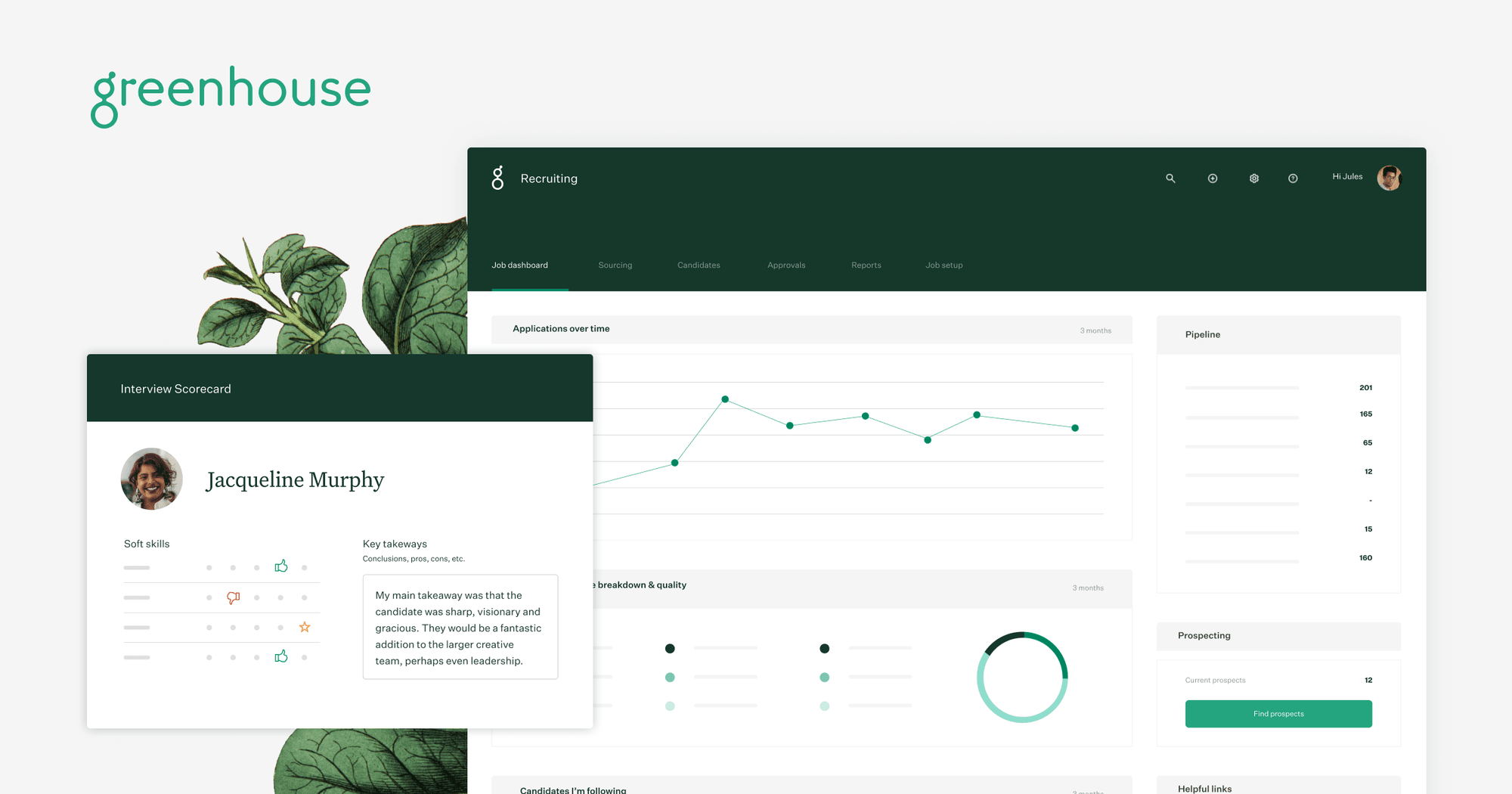 Greenhouse Recruiting Software Applicant Tracking System - Ultra HD Gradient Designs for Desktop