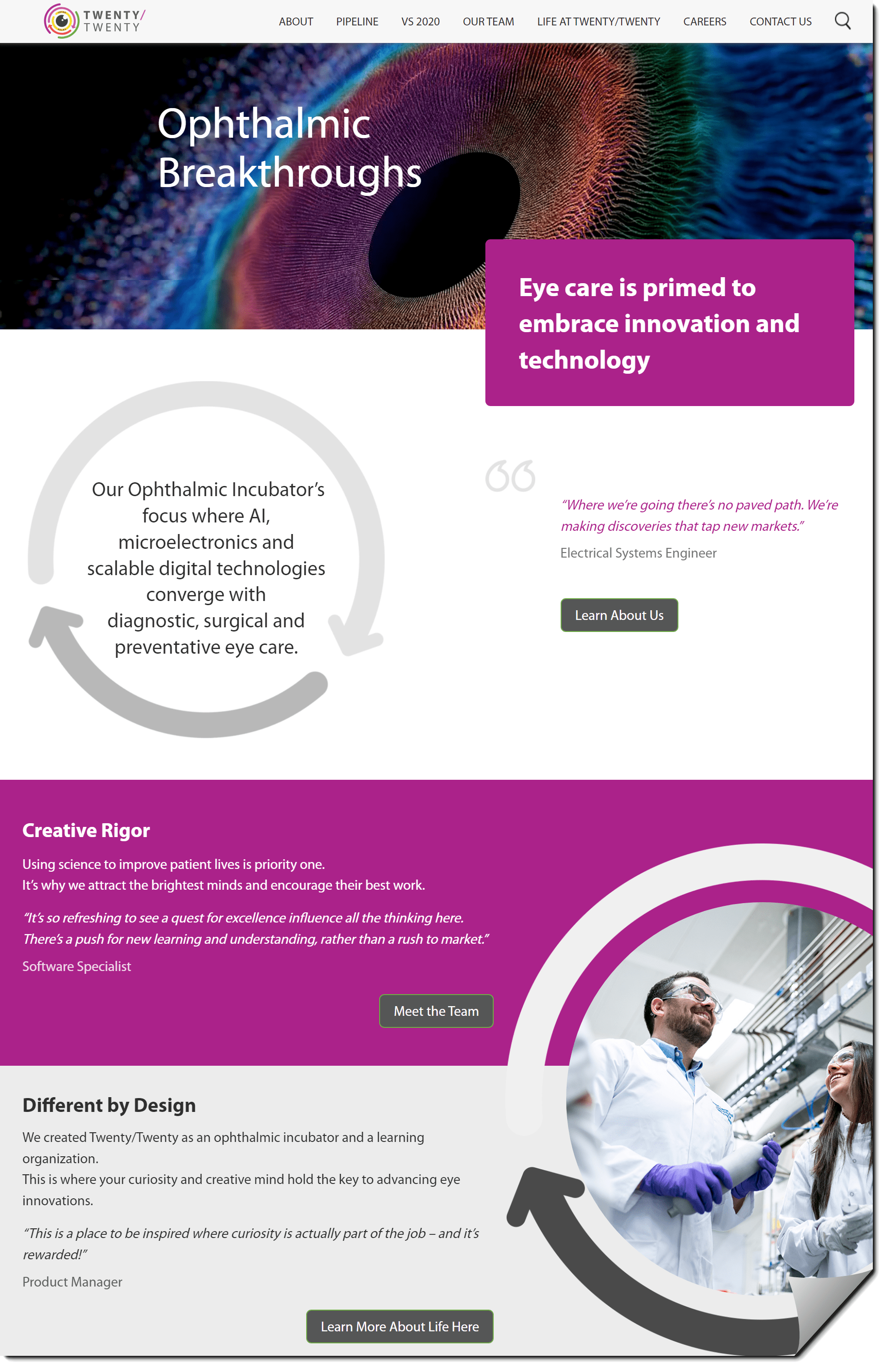 Client site screenshot