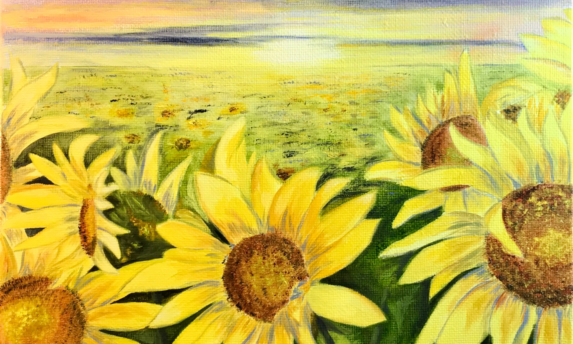 Sunflowers, oil on canvas