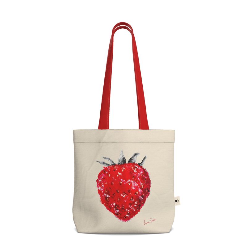 Retro Strawberry Everyday Tote Bag by Lana Swan