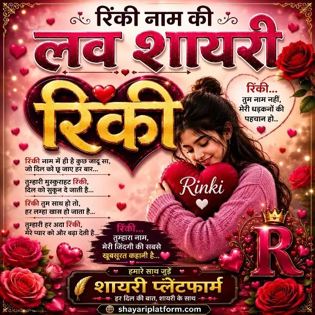 25+ Rinki name love hindi shayari status 💖रिंकी नाम की शायरी