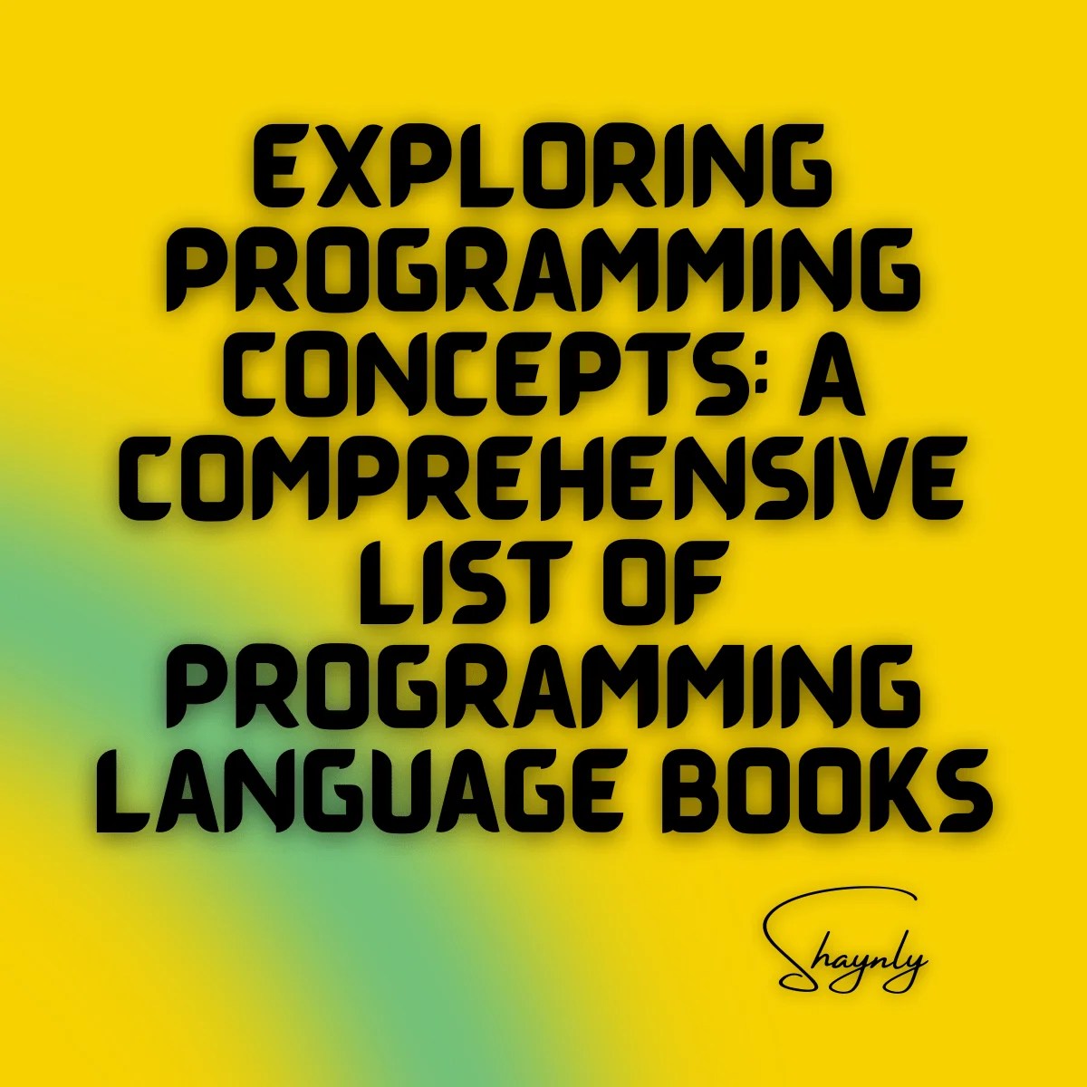 List Of Programming Language Books