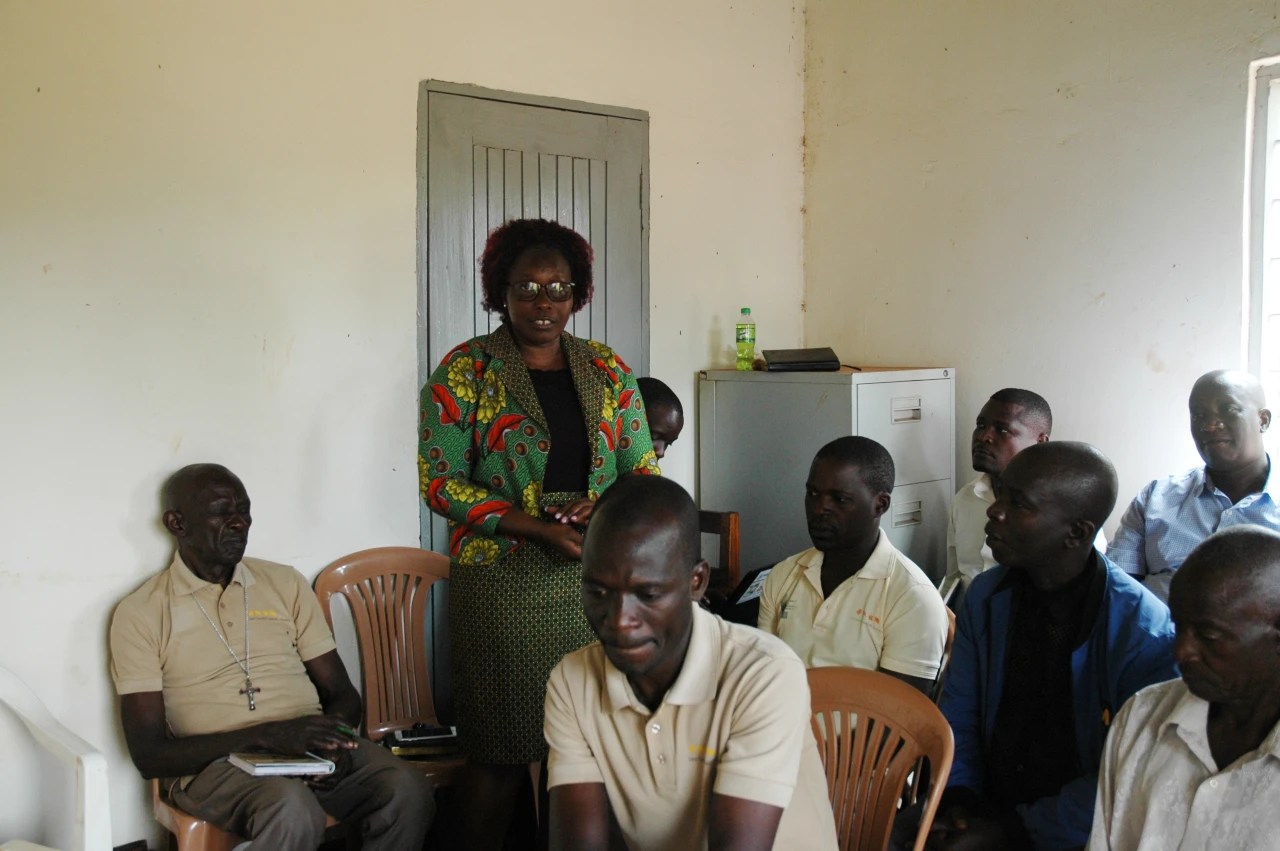 Mrs. Elizabeth Achobu, the Sub-County CDO at the SHCAN. Engaging Stakeholders in our Community Projects