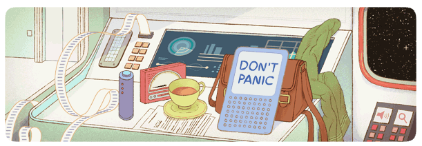 Don't Panic! Google celebrates Douglas Adams' 61st Birthday